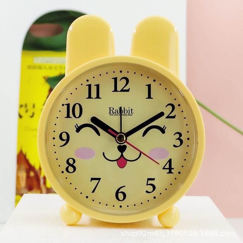 Alarm Clock For Children, Cartoon Silent Student Bedside Clock, Special For Bedroom Desk, Lazy Clock, Desk Clock, Fun Clock - Image 1